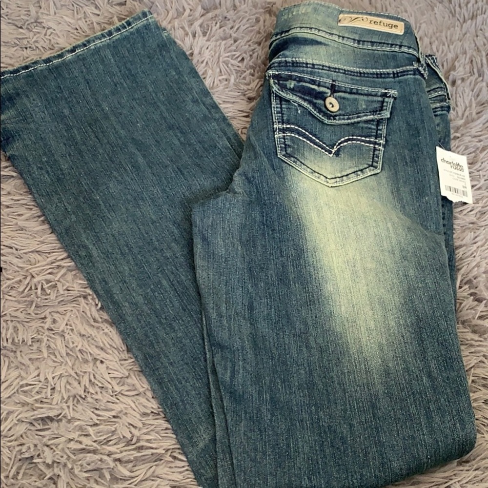NWT Refuge Knock-Out Skinny Boot Jeans Size 8